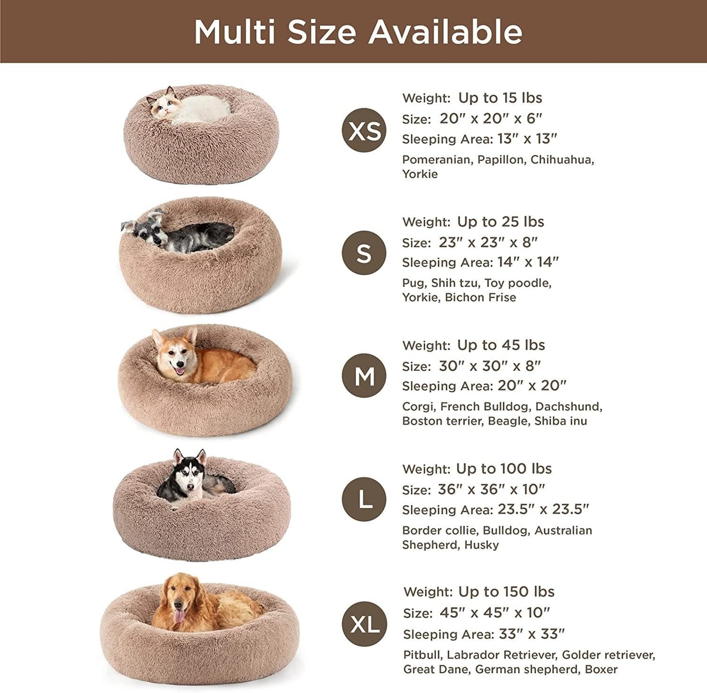 Fauven™ Calming donut dog bed