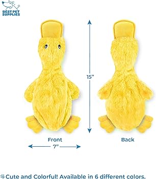 No-stuff duck toy with crinkle noise