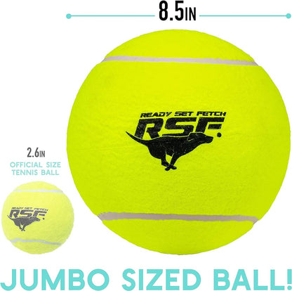 Jumbo sized tennisball for dogs