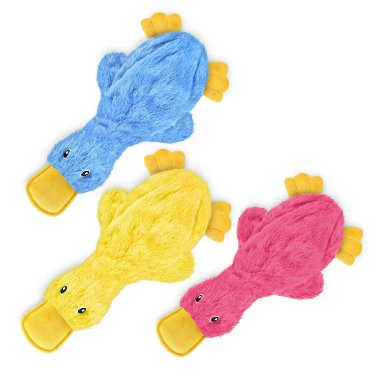 No-stuff duck toy with crinkle noise