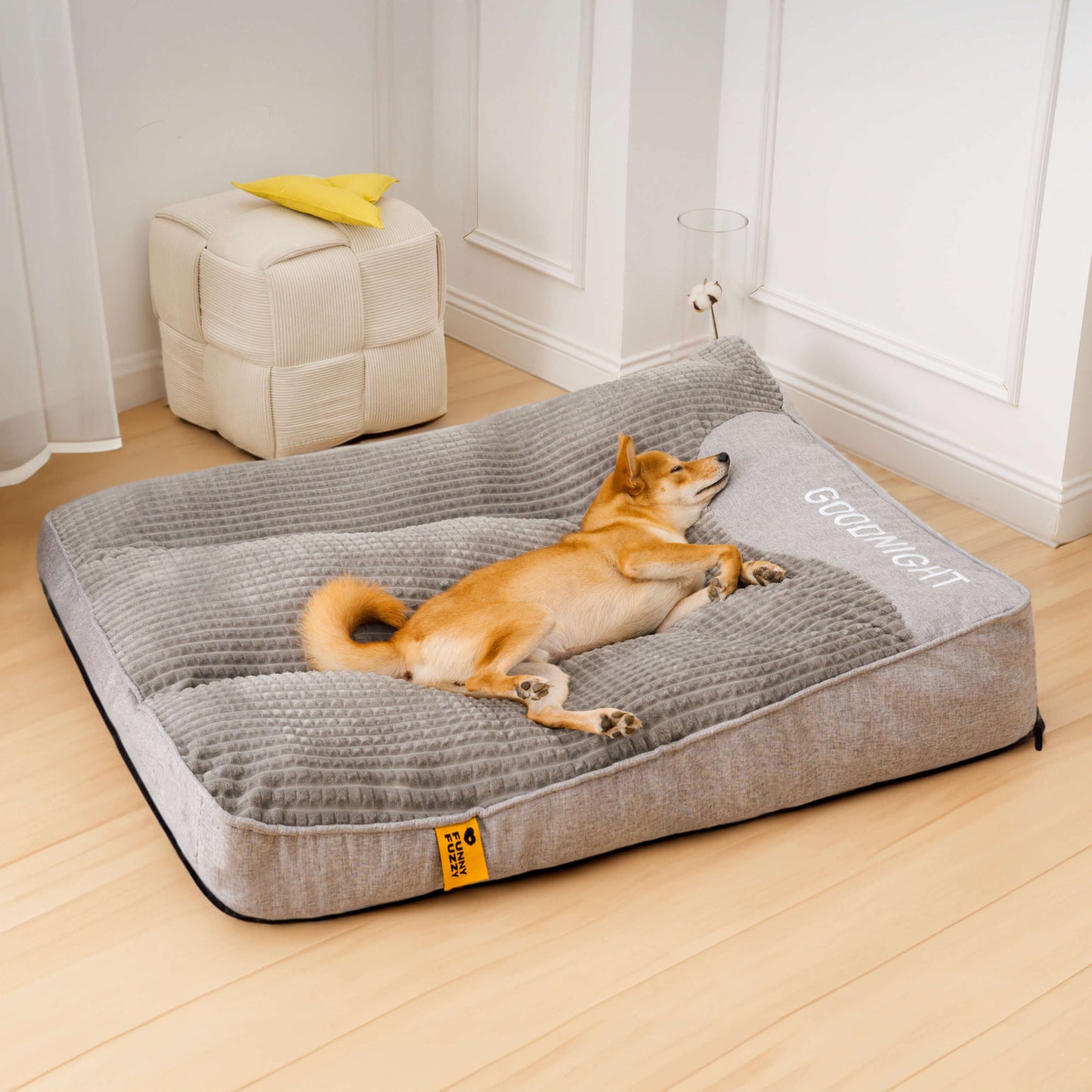 Fauven™ Thick Dog Bed with Extra Head Support