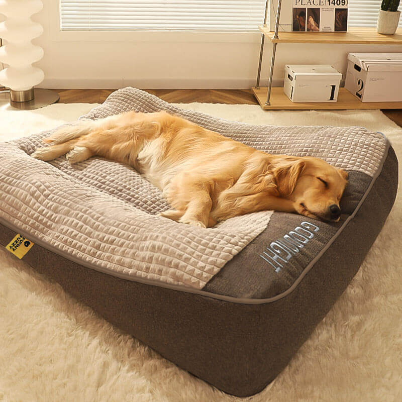 Fauven™ Thick Dog Bed with Extra Head Support