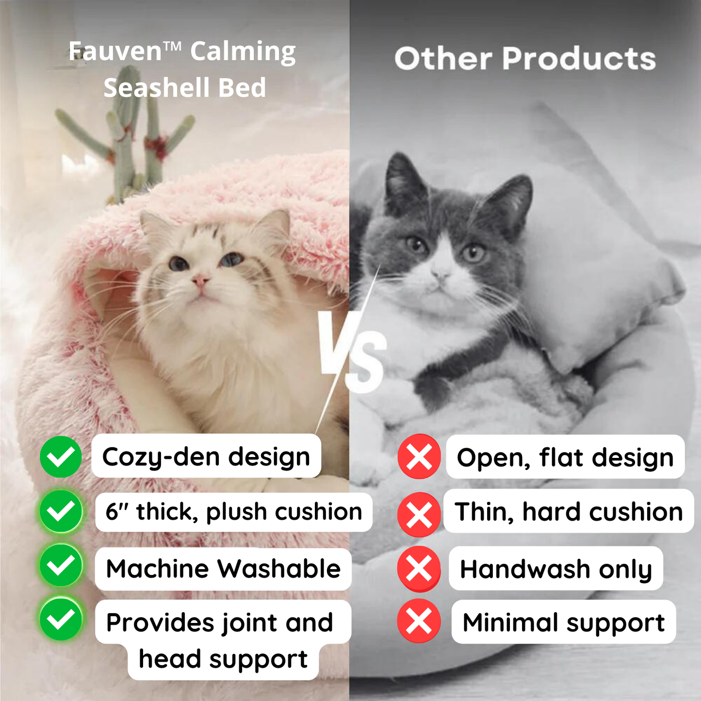 Fauven™ Calming Cat Bed