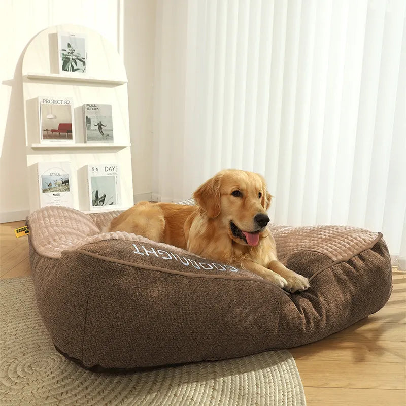 Fauven™ Thick Dog Bed with Extra Head Support